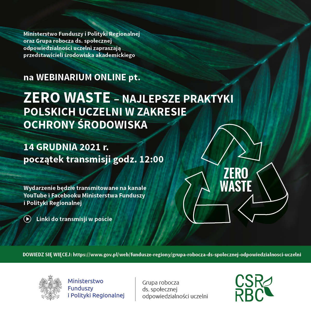 Zaproszenie na webinarium w dniu 14 grudnia 2021 r.