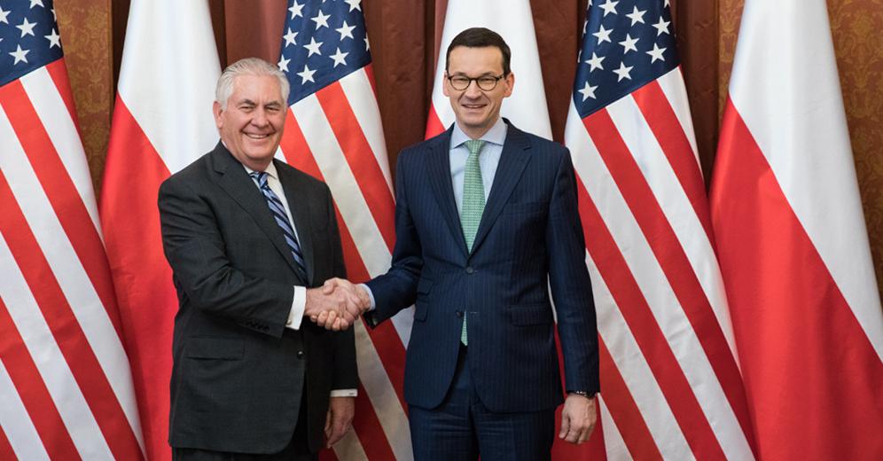 Sekretarz Stanu Rex Tillerson i premier Mateusz Morawiecki.