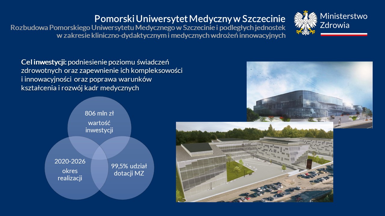 Rozbudowa Pomorskiego Uniwersytetu Medycznego w Szczecinie i podległych jednostek w zakresie kliniczno-dydaktycznym i medycznych wdrożeń innowacyjnych