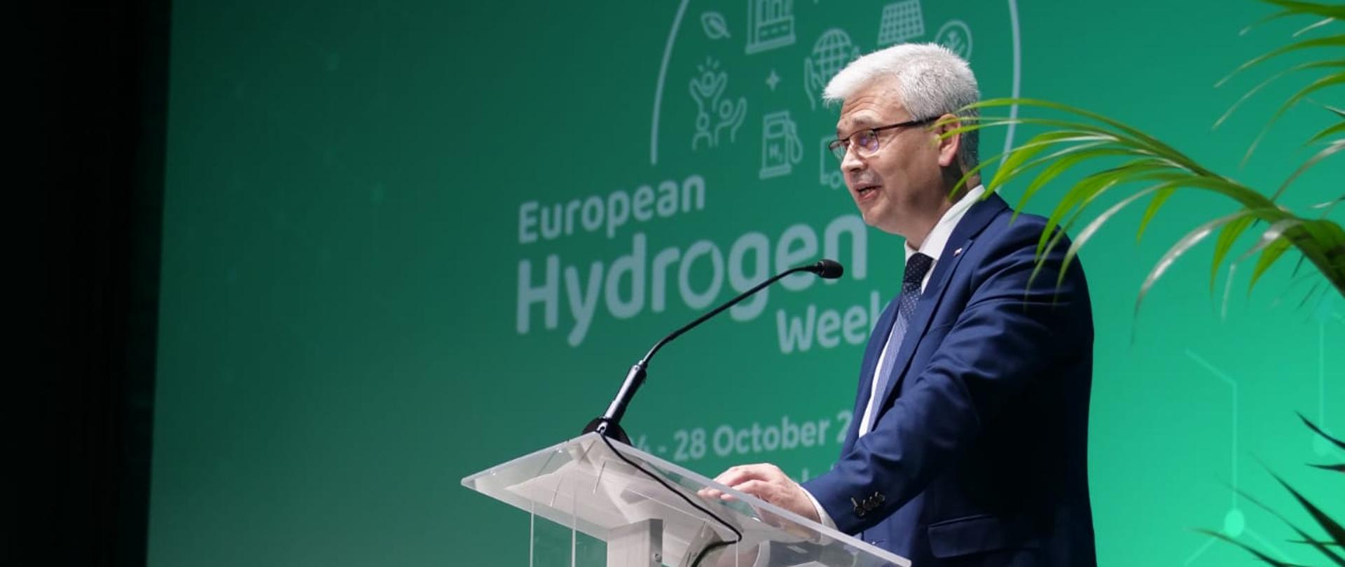 Wiceminister Ireneusz Zyska na „Europejskim Tygodniu Wodoru”. Fot. https://twitter.com/H2Flagship/status/1584552812201283585