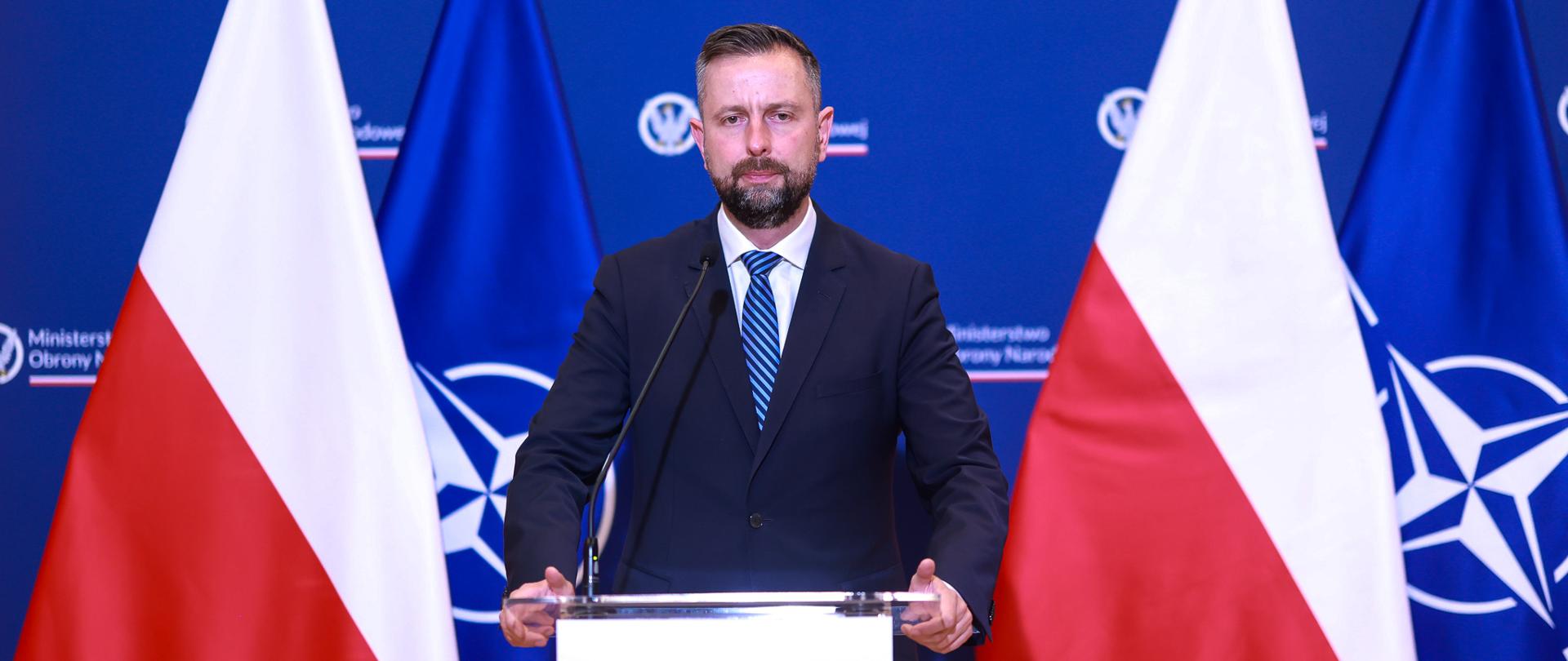 23 czerwca 2025 r. na terenie 1. Bazy Lotnictwa Transportowego w Warszawie, odbyła się konferencja prasowa Władysława Kosiniaka-Kamysza wicepremiera - ministra obrony narodowej. Fot. Krzysztof Niedziela/MON
