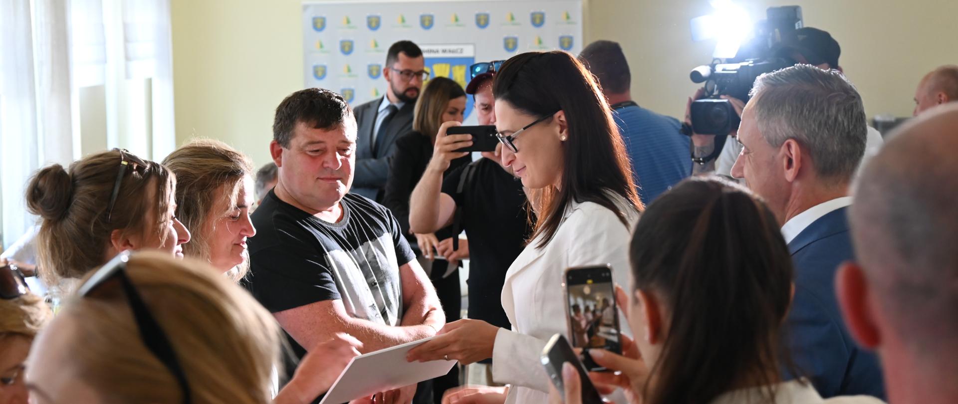 Spotkanie sołtysów z powiatu wałeckiego z wiceminister Małgorzatą Golińską w Kłębowcu.