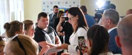 Spotkanie sołtysów z powiatu wałeckiego z wiceminister Małgorzatą Golińską w Kłębowcu.