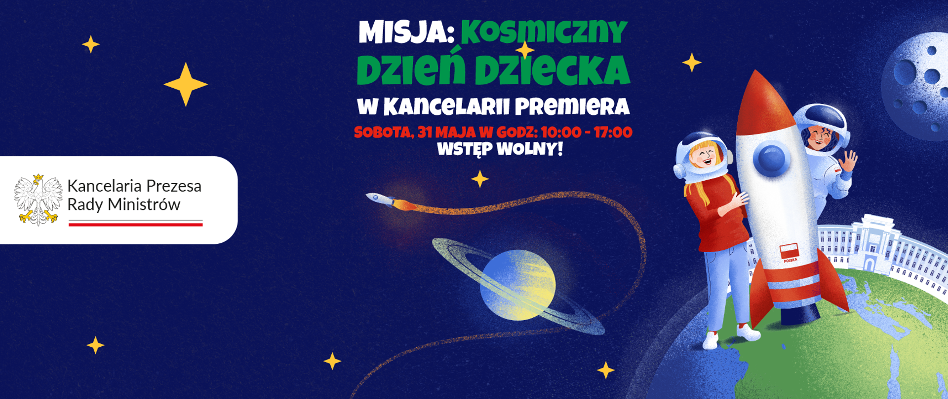 Dzień Dziecka w Kancelarii Premiera, sobota 31 maja w godz.: 10:00-17:00. Wstęp wolny!