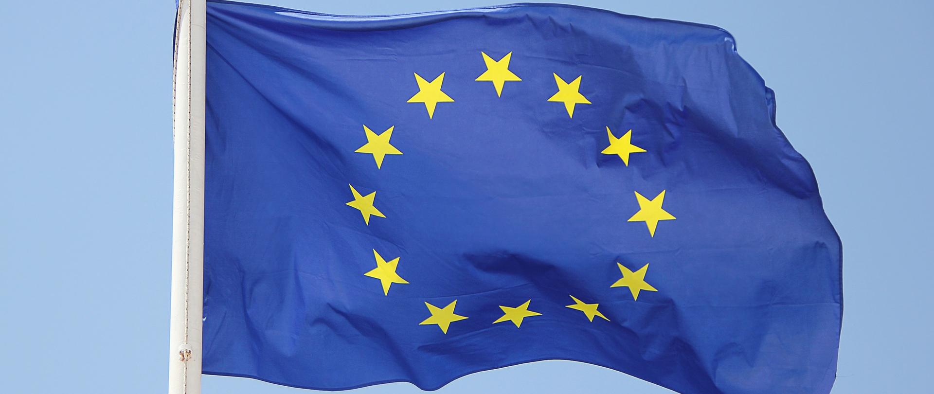 Flaga Unii Europejskiej. 