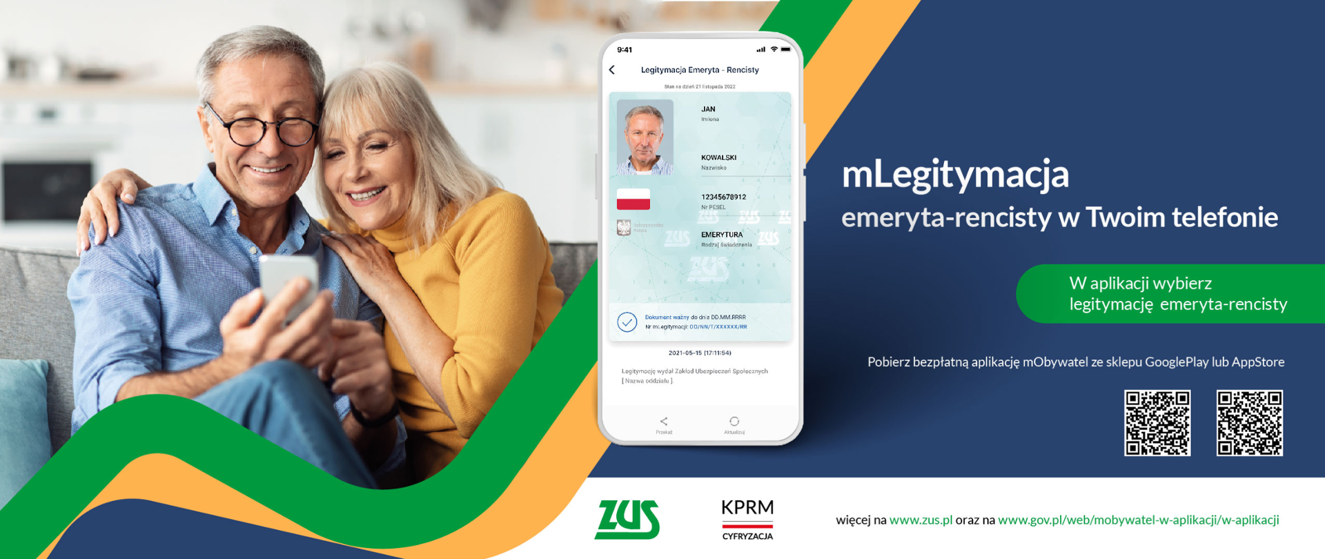 Legitymacja emeryta i rencisty dostępna w aplikacji mObywatel 