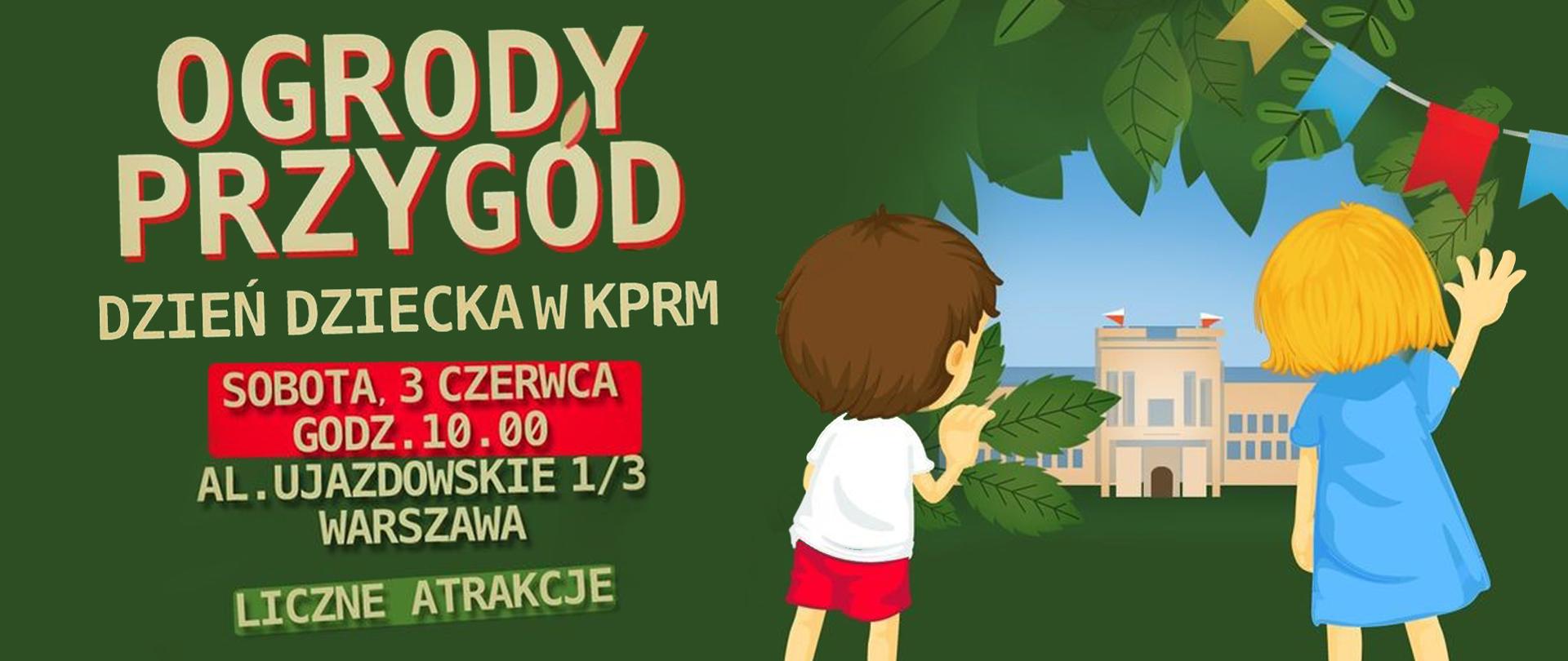 Plakat z napisem Dzień Dziecka w KPRM