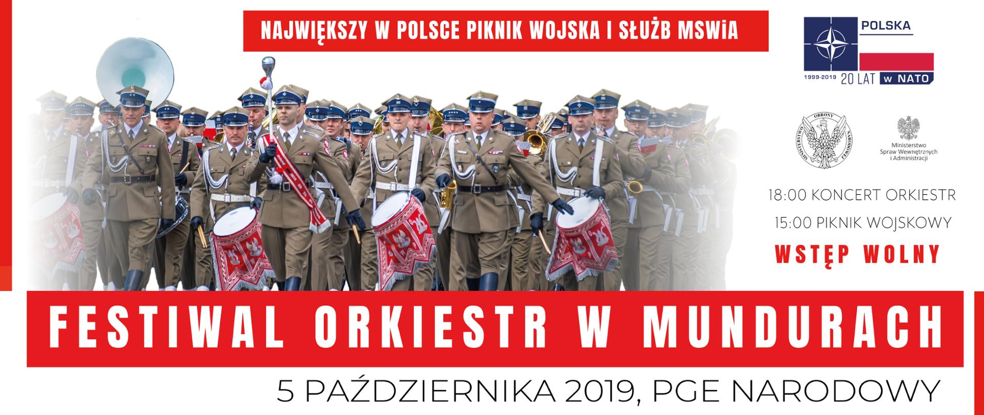 Plakat festiwal orkiestr w mundurach