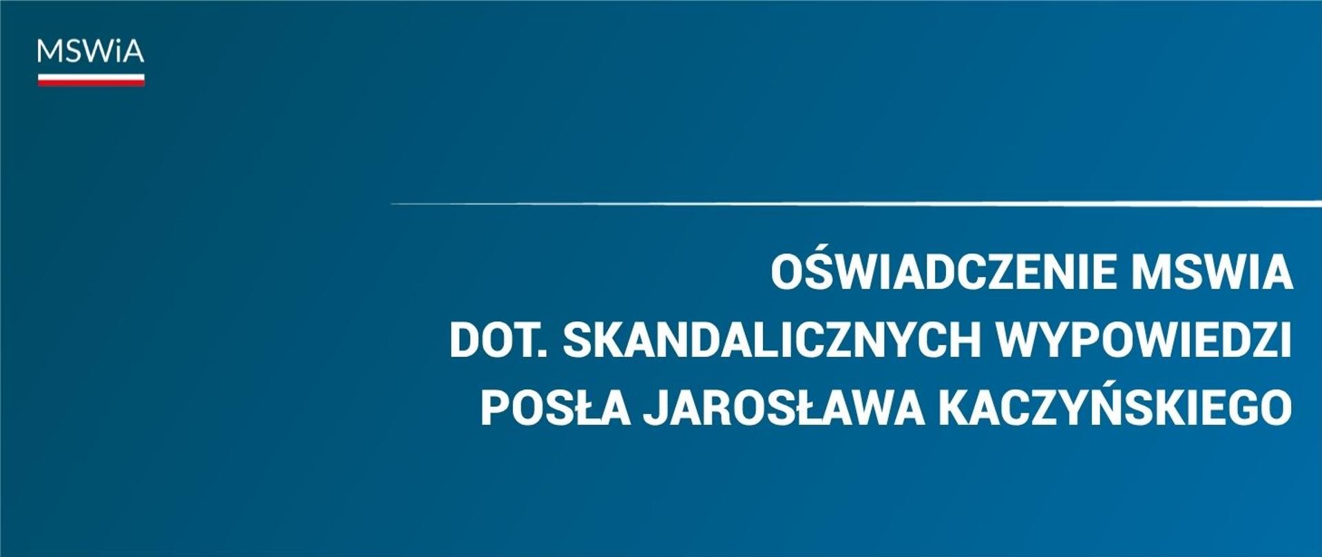 Oświadczenie MSWiA
