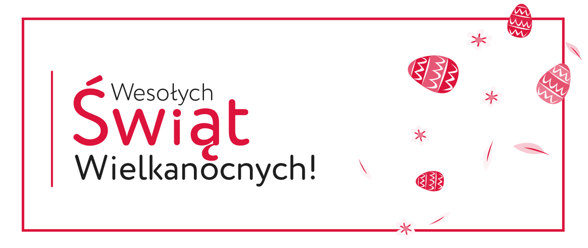 Wielkanoc 2020 - grafika. Napis: "Wesołych Świąt Wielkanocnych"