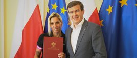 Zofia Klepacka ze złotym medalem Mistrzostw Europy w windsurfingowej klasie RS:X