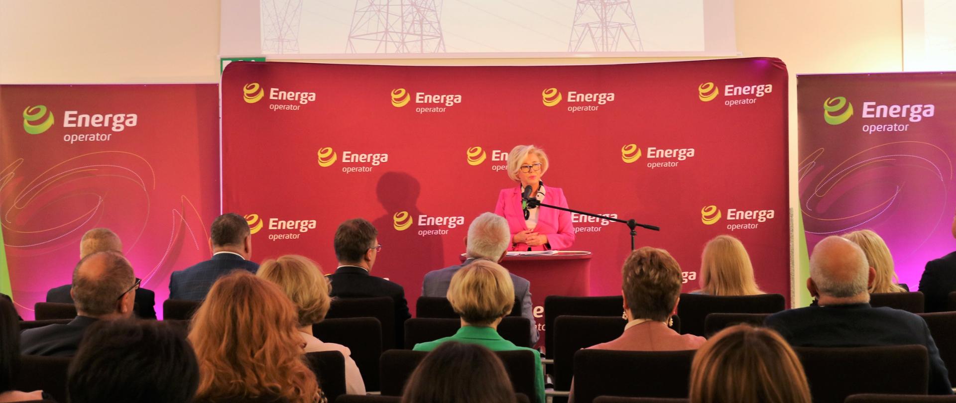 wicemister Marzena Machałek przemawia podczas konferencji 
