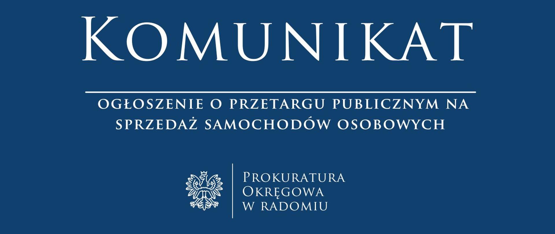 Przetarg publiczny na sprzedaż samochodów 