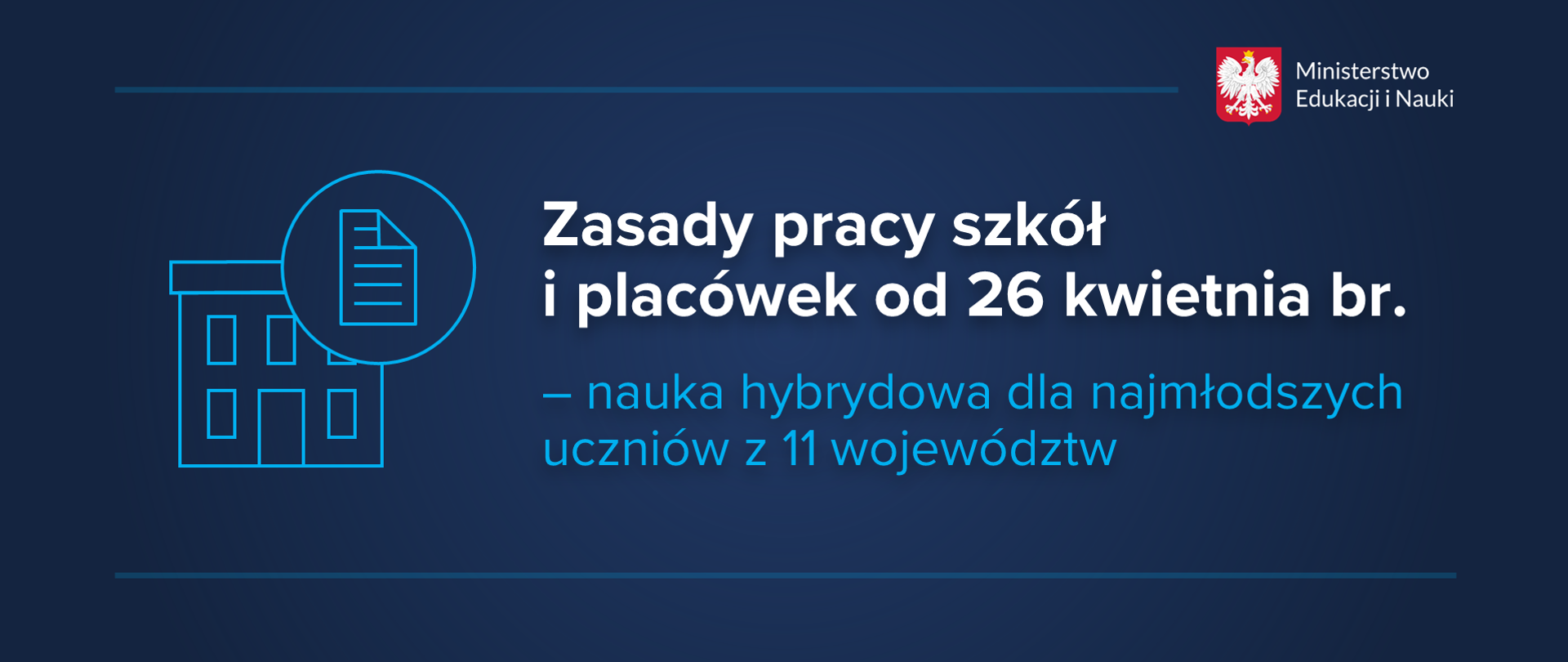 Zasady pracy szkół i placówek od 26 kwietnia