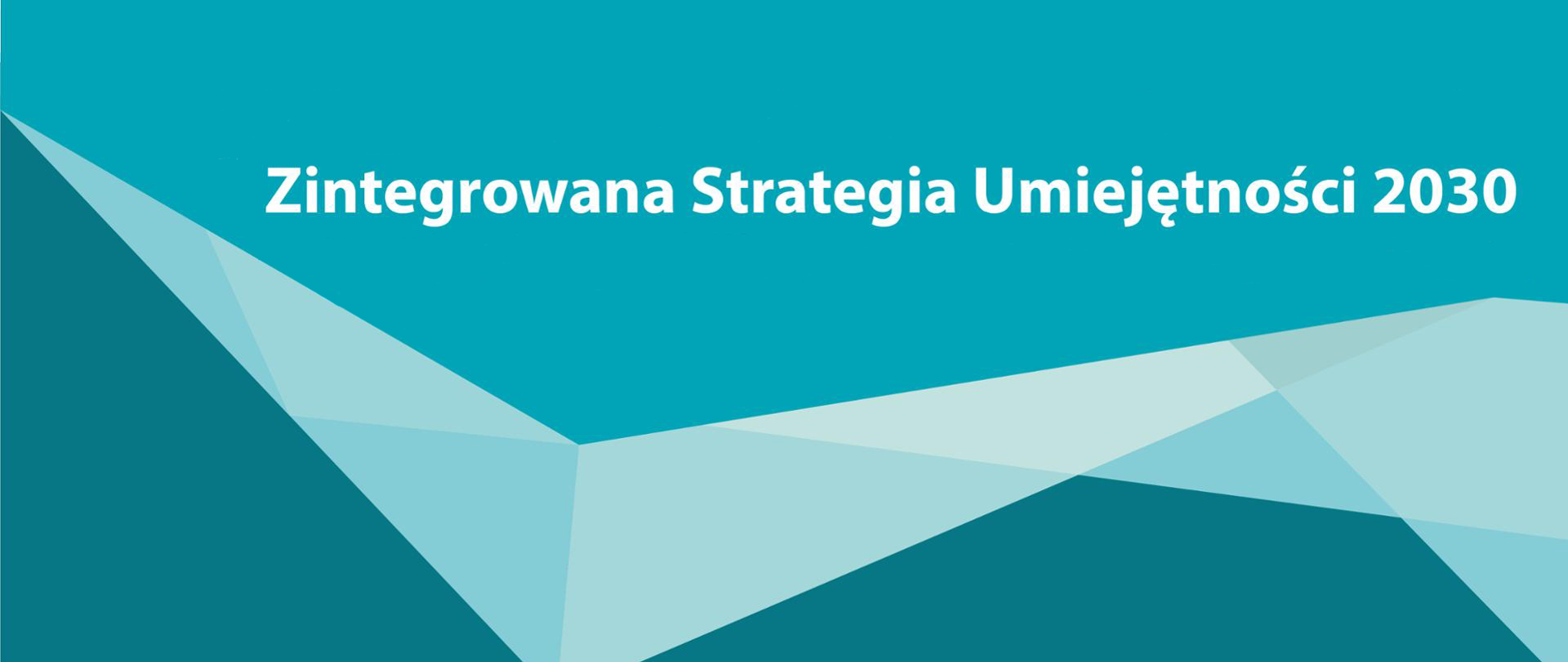 napis na niebieskim tle Zintegrowana Strategia Umiejętności 2030