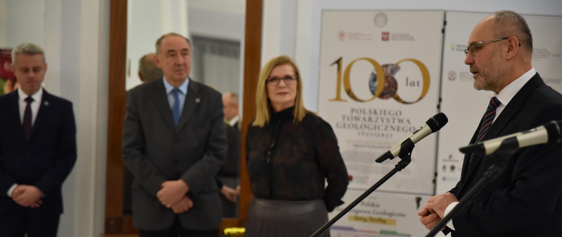 Otwarcie wystawy 100 lat Polskiego Towarzystwa Geologicznego 1921-2021