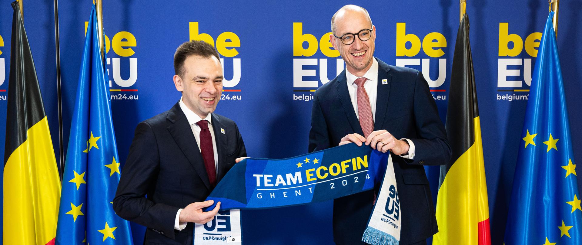 Minister Finansów Andrzej Domański i Minister Finansów Belgii Vincent Van Peteghem