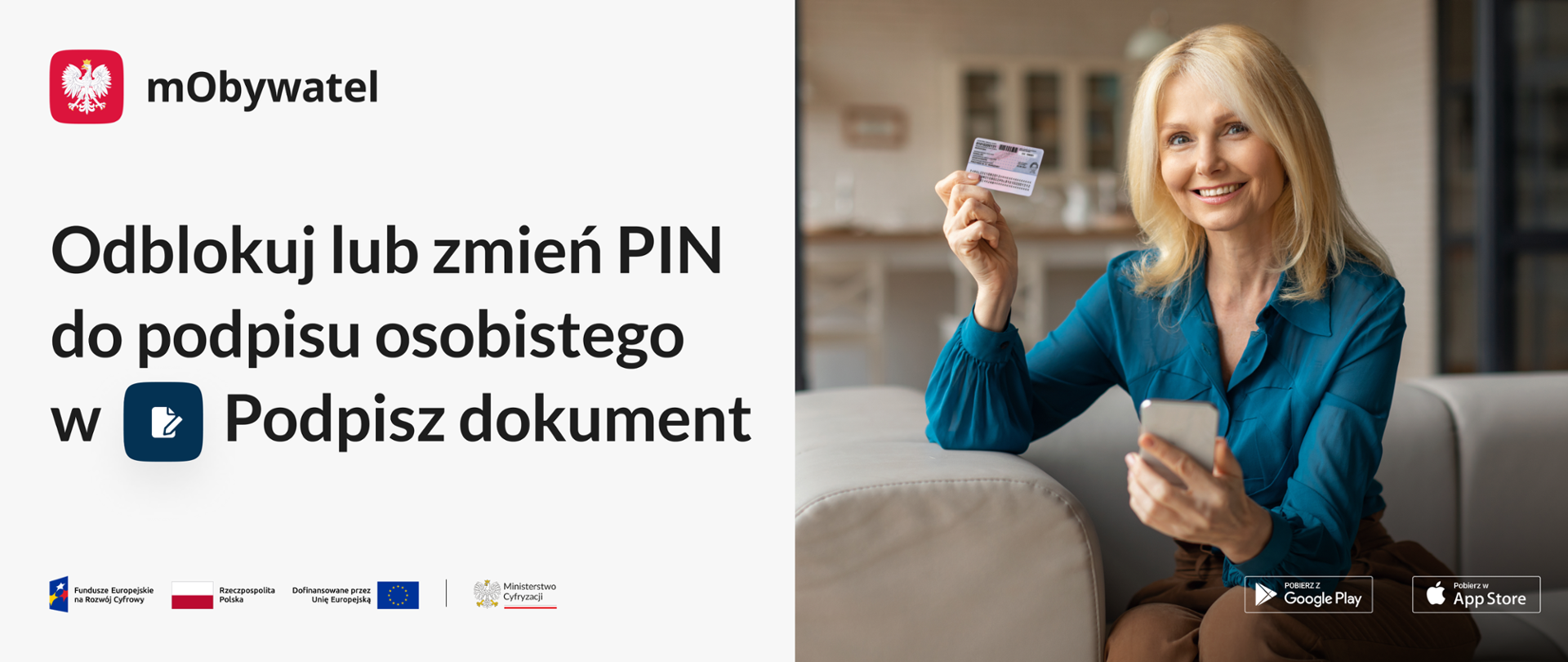 Odblokuj lub zmień PIN do podpisu osobistego w Podpisz dokument