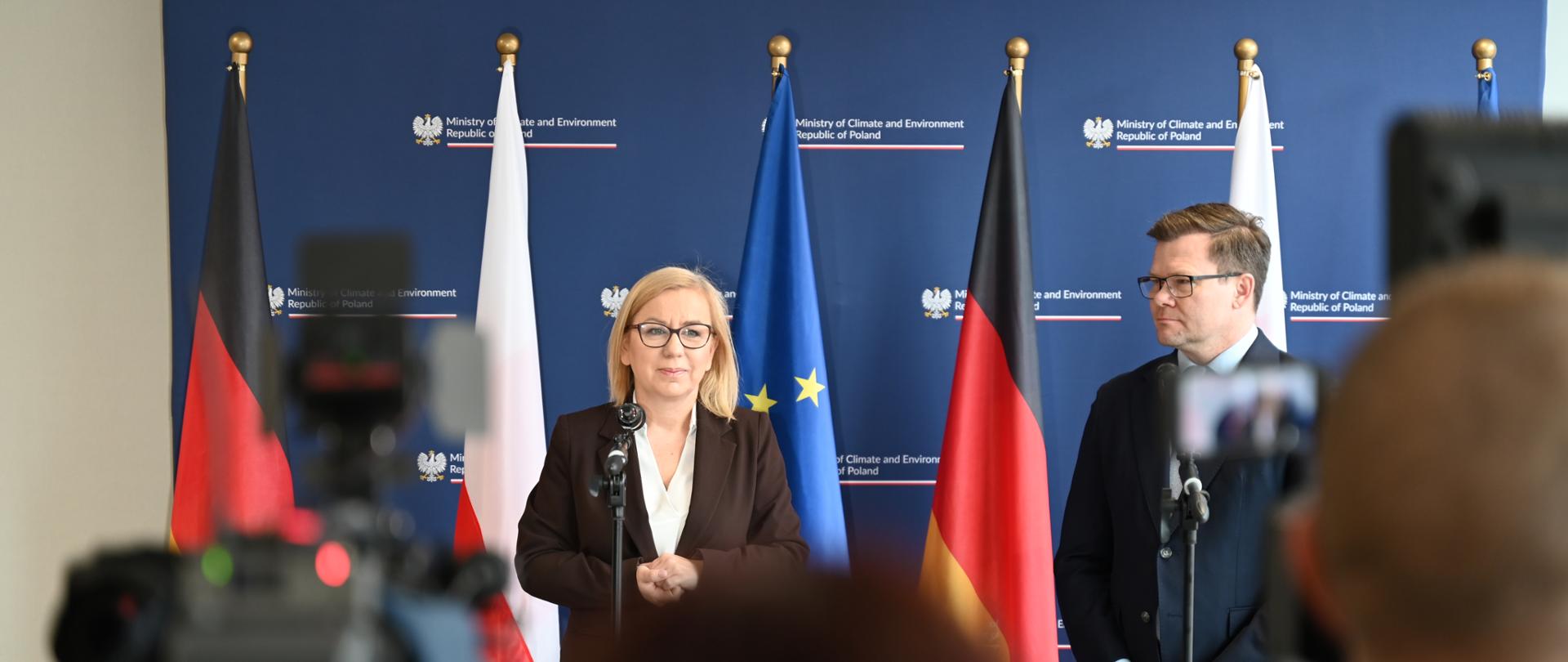 Polsko-Niemiecka Rada Ochrony Środowiska z udziałem ministry klimatu i środowiska Pauliny Hennig-Kloski oraz federalnego ministra środowiska, klimatu, ochrony przyrody i bezpieczeństwa atomowego w Niemczech, Carstena Schneidera