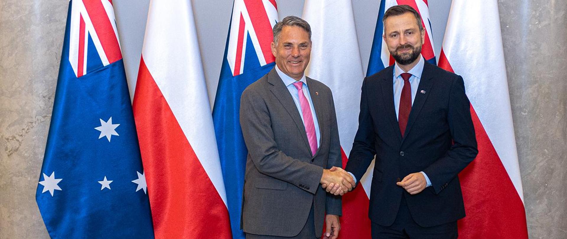 26 kwietnia 2024 r., w Warszawie, Władysław Kosiniak-Kamysz, wicepremier - minister obrony narodowej i Richard Marles, wicepremier - minister obrony Australii spotkali się w ramach spotkania dwustronnego. Krzysztof Niedziela/CO MON