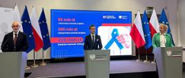 Na zdj. minister zdrowia Katarzyna Sójka, wiceminister Marcin Martyniak i prof. Piotr Czauderna.