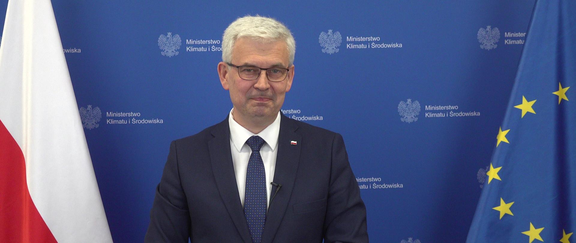 Wiceminister Ireneusz Zyska podczas wystąpienia na Polsko-Norweskim Seminarium Morskim