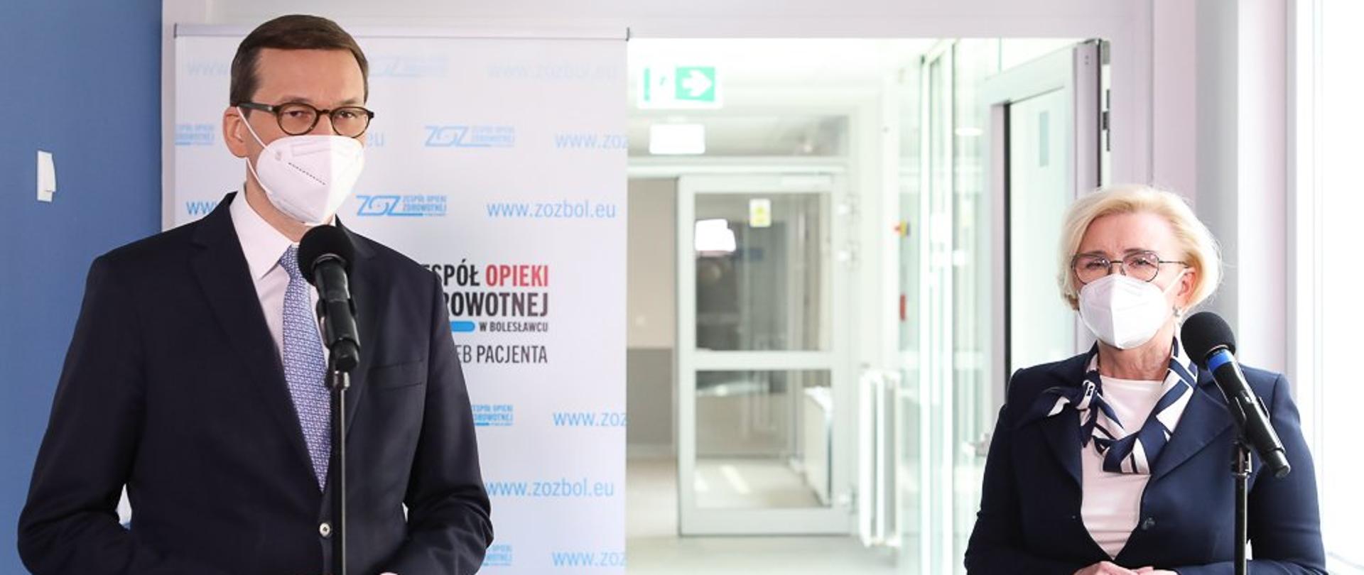 Konferencja premiera Mateusza Morawieckiego z udziałem wiceminister Marzeny Machałek 