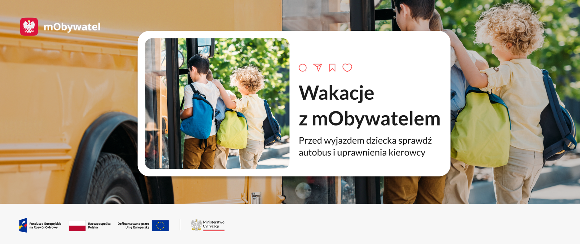 Sprawdź autokar, którym dziecko jedzie na kolonie i kierowcę, który go prowadzi. Obie usługi znajdziesz w mObywatelu 