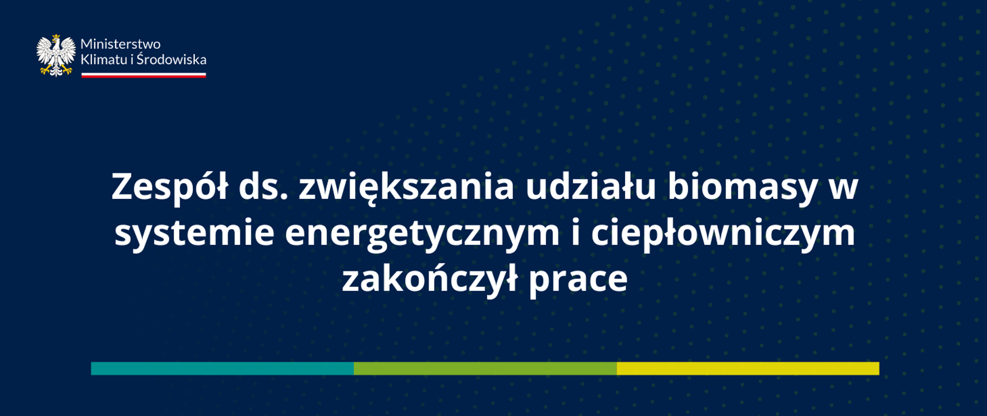 Zespół ds. zwiększania udziału biomasy w systemie energetycznym i ciepłowniczym zakończył prace