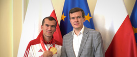 Minister z zawodnikiem