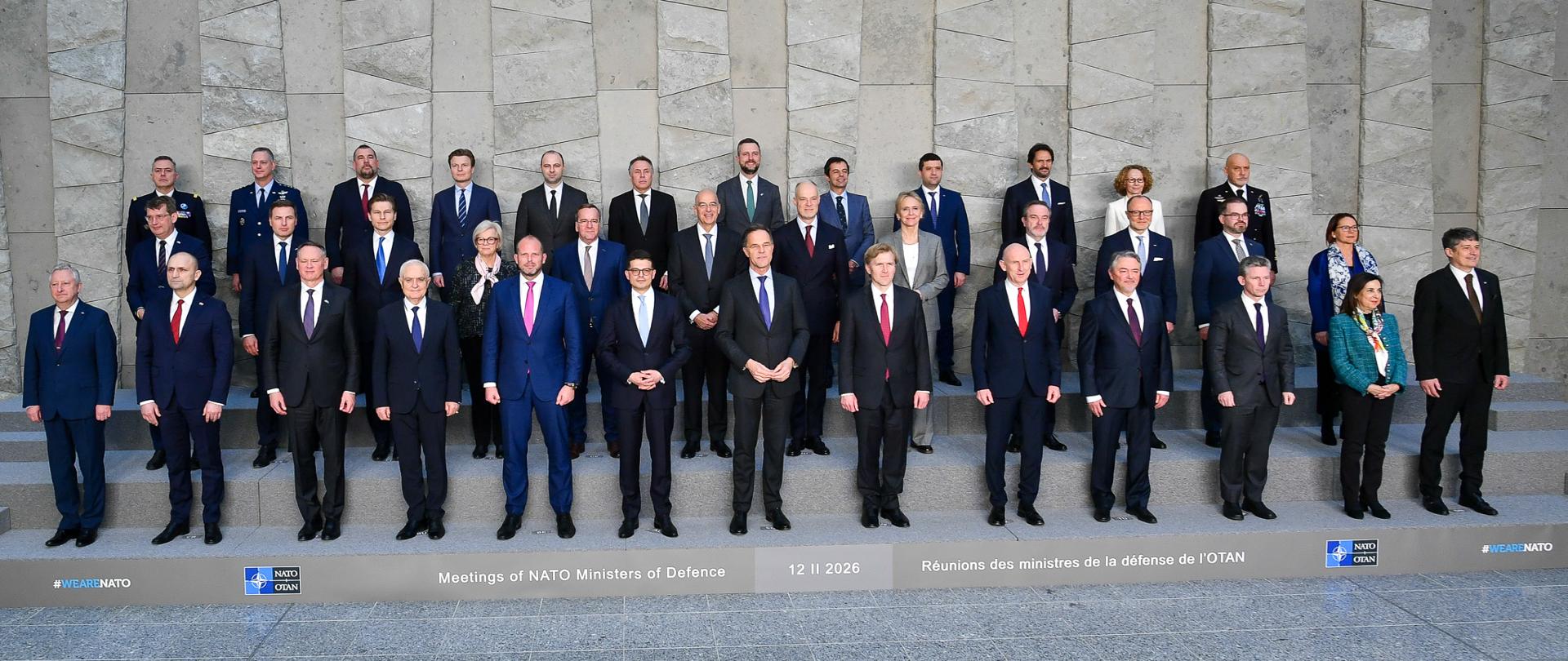 12 lutego 2026 r. wiceprezes Rady Ministrów - minister obrony narodowej Władysław Kosiniak-Kamysz wziął udział w spotkaniu ministrów obrony państw NATO (Meeting of NATO Ministers of Defence) w Kwaterze Głównej w Brukseli oraz wydarzeniach towarzyszących. Fot. plut. Wojciech Król/MON