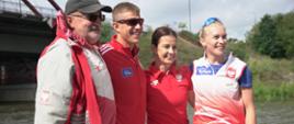 Od lewej: Trener AZS AWF Warszawa Adam Skwarski, Maciej Zawojski, Danuta Dmowska-Andrzejuk, Agnieszka Kobus-Zawojska.