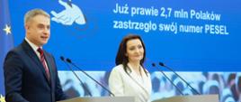 Wicepremier Krzysztof Gawkowski i Minister ds Polityki Senioralnej Marzena Okła-Drewnowicz