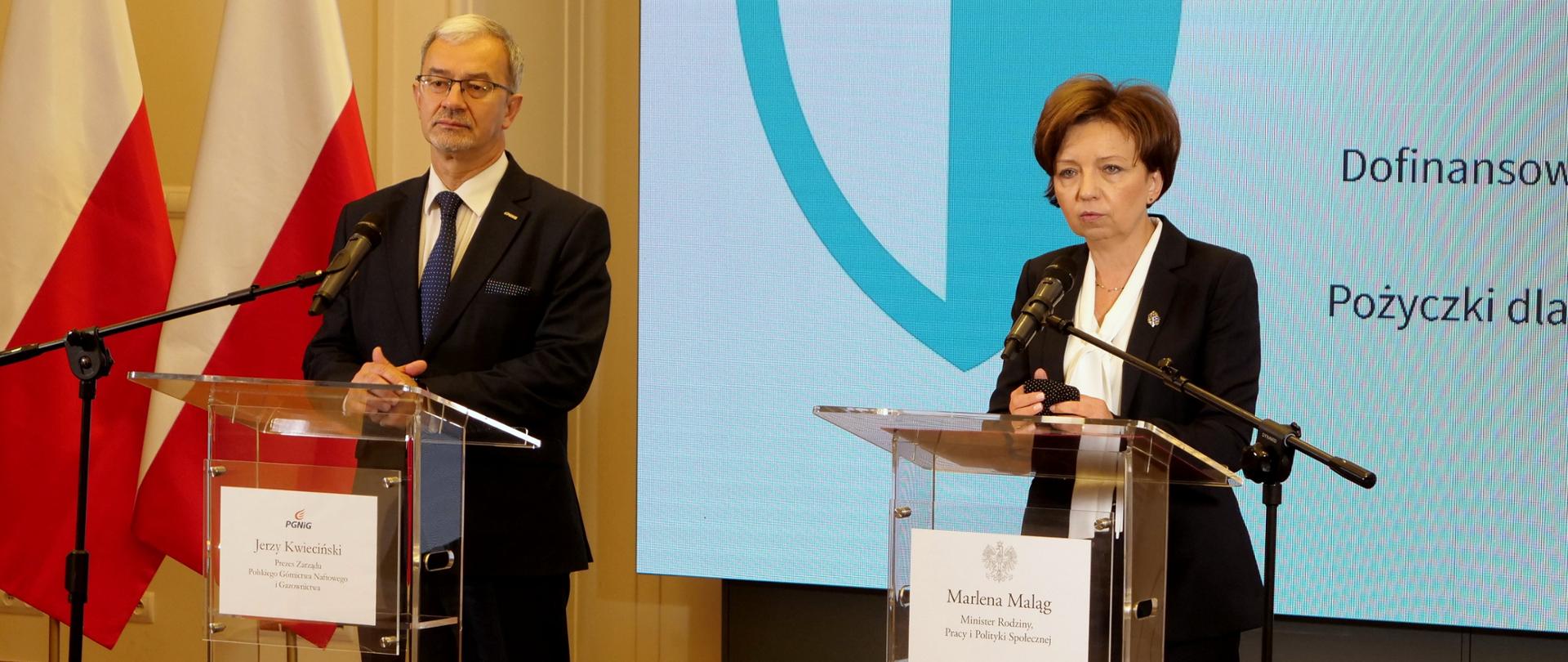 Briefing Minister Marleny Maląg i prezesa PGNiG Jerzego Kwiecińskiego