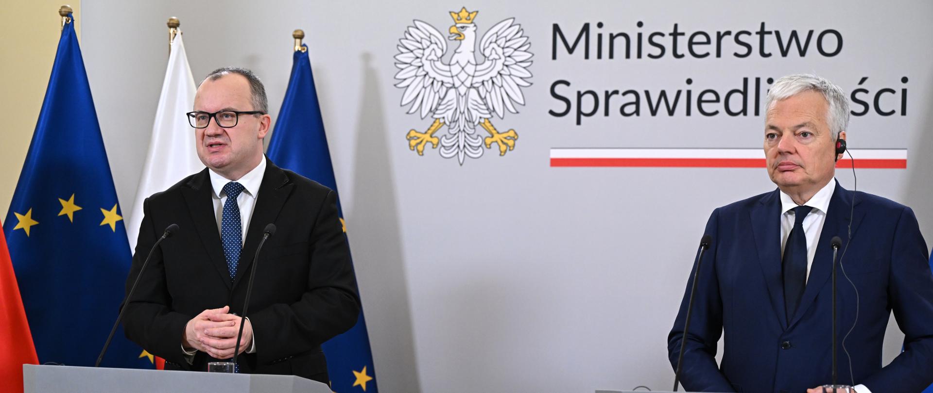 Minister Adam Bodnar i komisarz Didier Reynders
