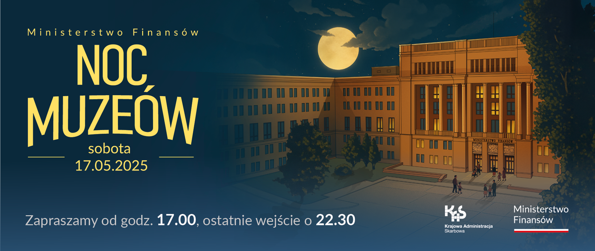 Ministerstwo Finansów. Noc Muzeów, sobota, 17 maja 2025 r. Zapraszamy od godziny 17, ostatnie wejście o 22:30.