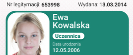 Wizualizacja mLegitymacji szkolnej