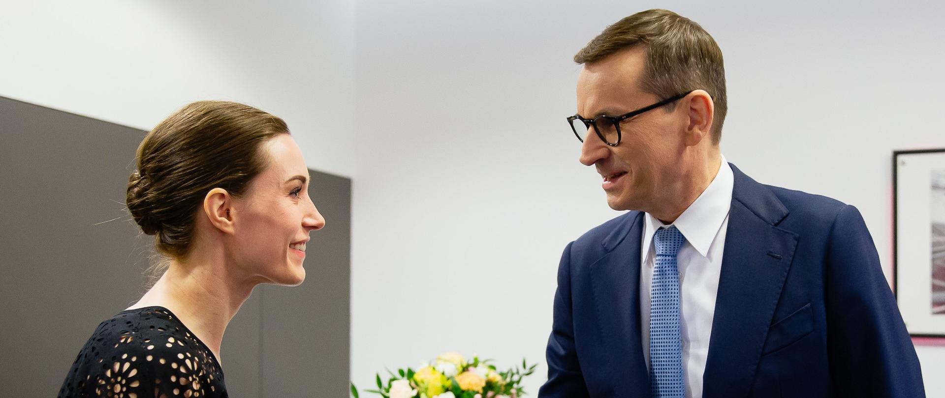 Premier Mateusz Morawiecki i premier Finlandii Sanna Marin
