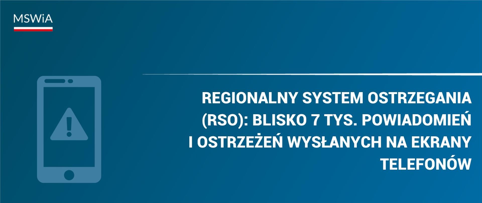 Regionalny System Ostrzegania (RSO): Blisko 7 tys. powiadomień i ostrzeżeń wysłanych na ekrany telefonów