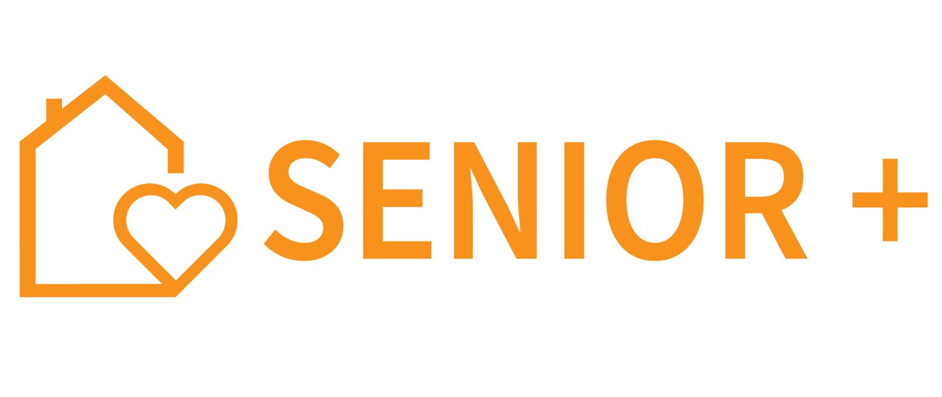 logo programu senior plus przedstawia domek z sercem