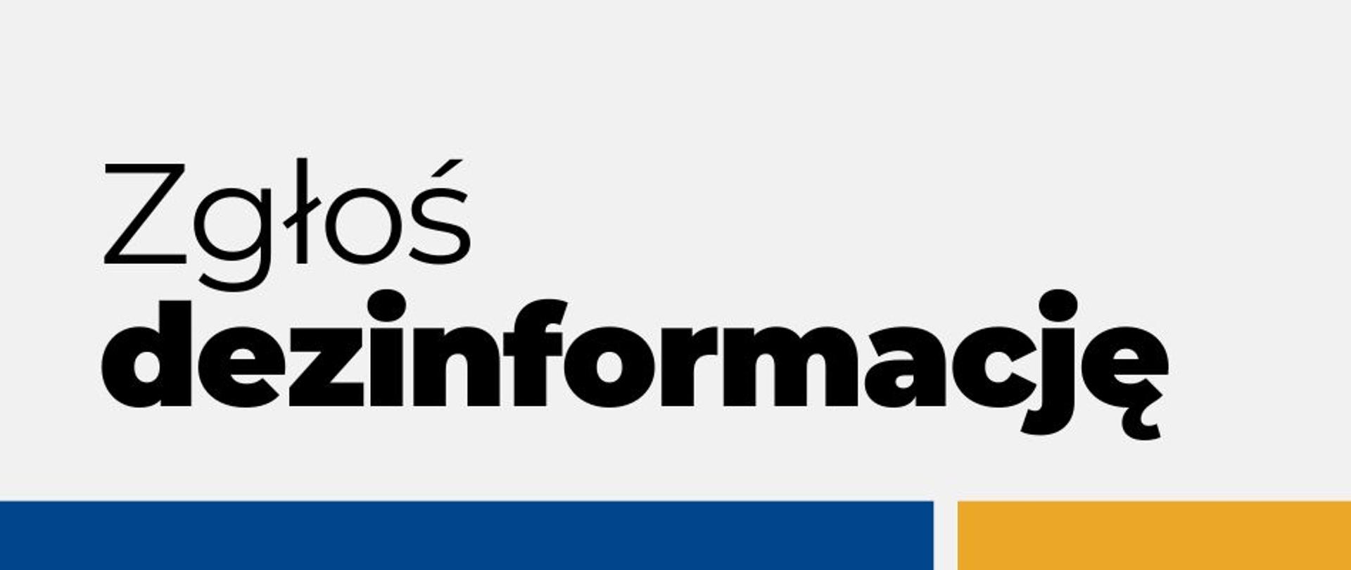 baner Zgłoś dezinformację 