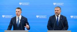 Konferencja prasowa Rzecznika Rządu Adama Szłapki i Ministra Waldemara Żurka
