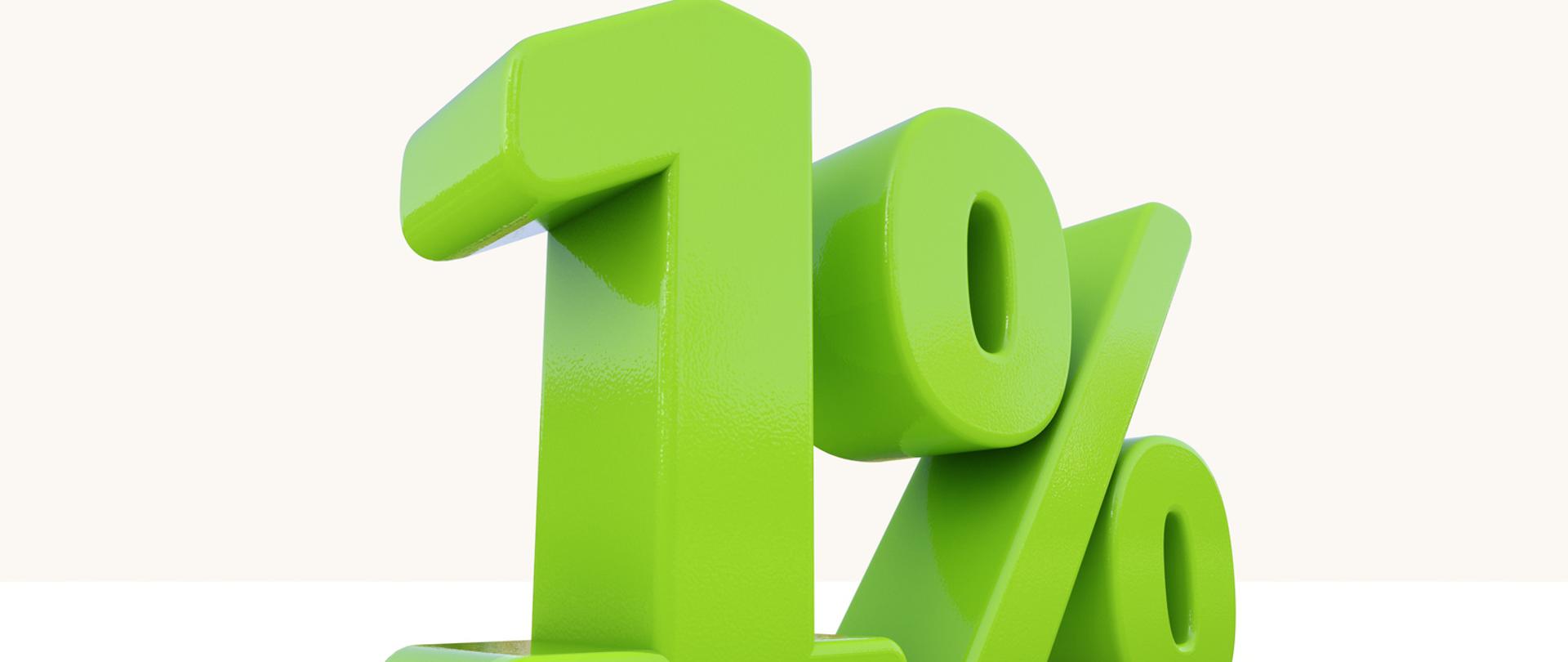 1%