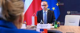 Spotkanie wiceministra Adama Guibourgé-Czetwertyńskiego z ambasador Słowacji Andreą Elschekovą Matisovą