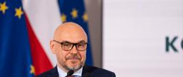 Zdjęcie z konferencji prasowej dotyczącej programu Moje Zdrowie – prezes Narodowego Funduszu Zdrowia Filip Nowak.