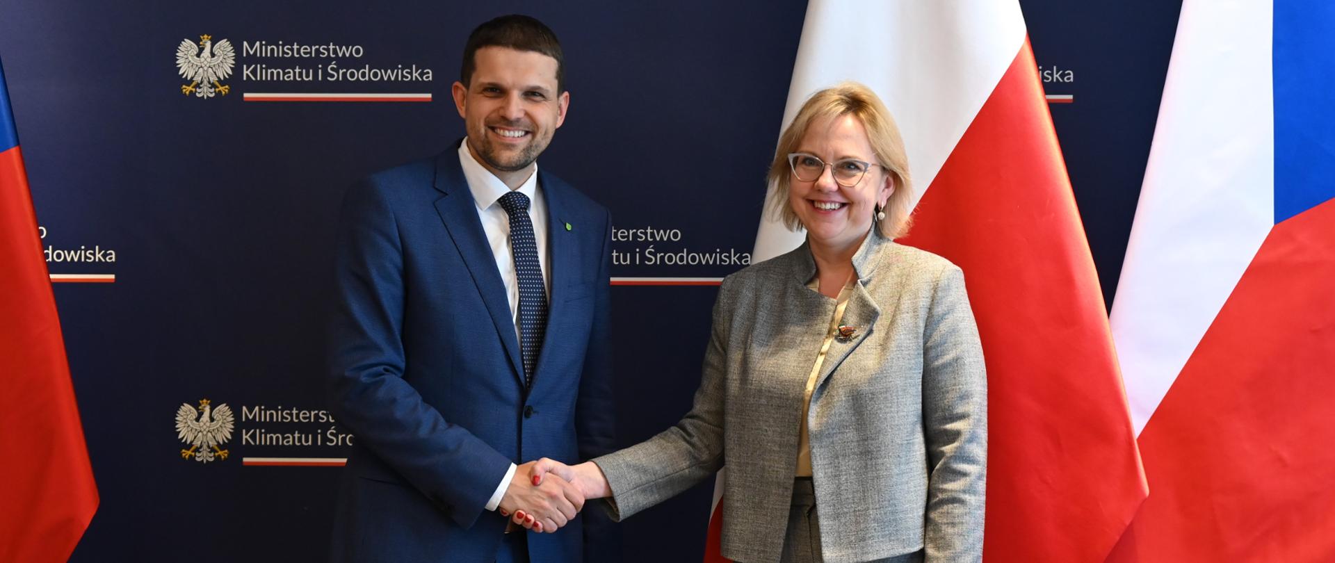 Spotkanie minister Anny Moskwy z Petrem Hladíkem, czeskim ministrem środowiska.