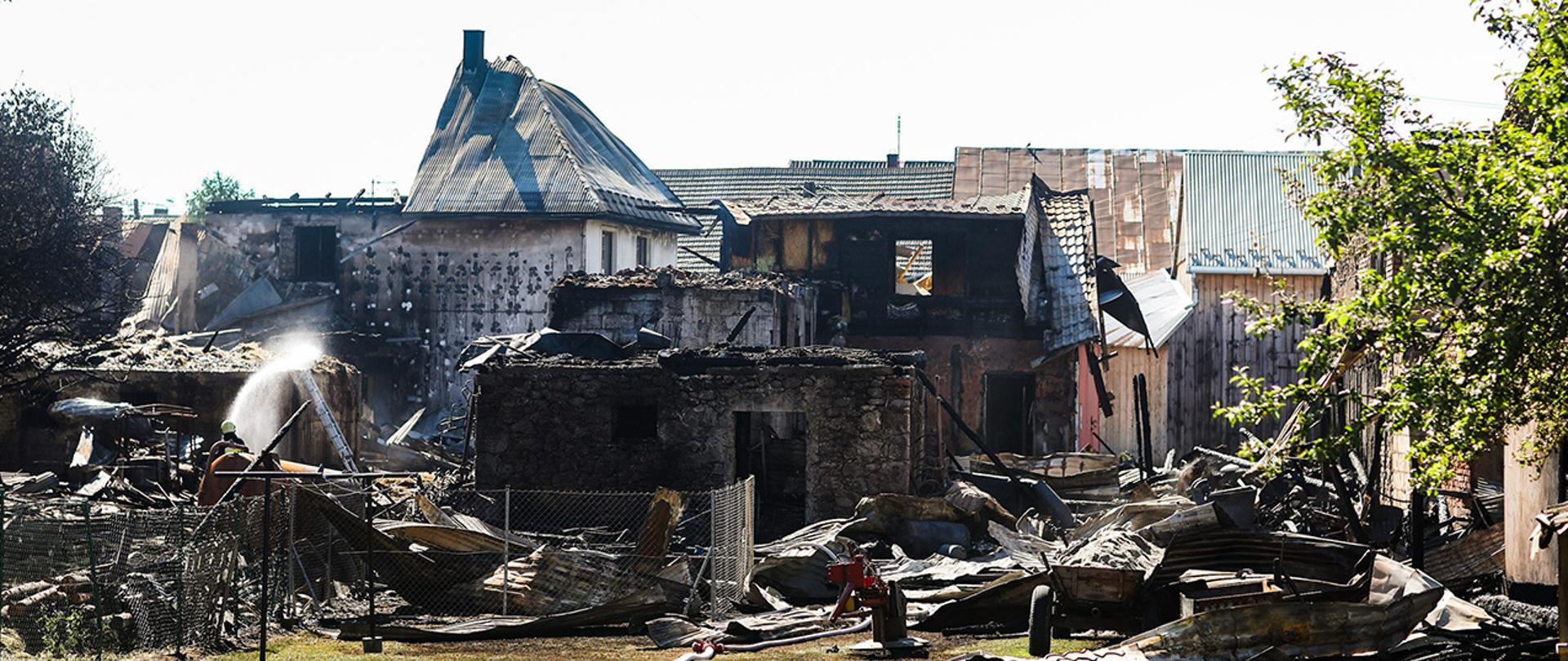 Pożar w Nowej Białej w województwie małopolskim