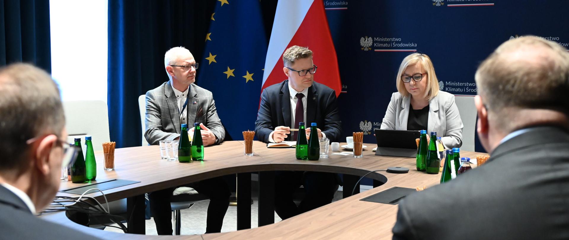 Minister klimatu i środowiska Paulina Hennig-Kloska w trakcie spotkania z Patrickiem Fragmanem, prezesem i dyrektorem wykonawczym Westinghouse Electric Company