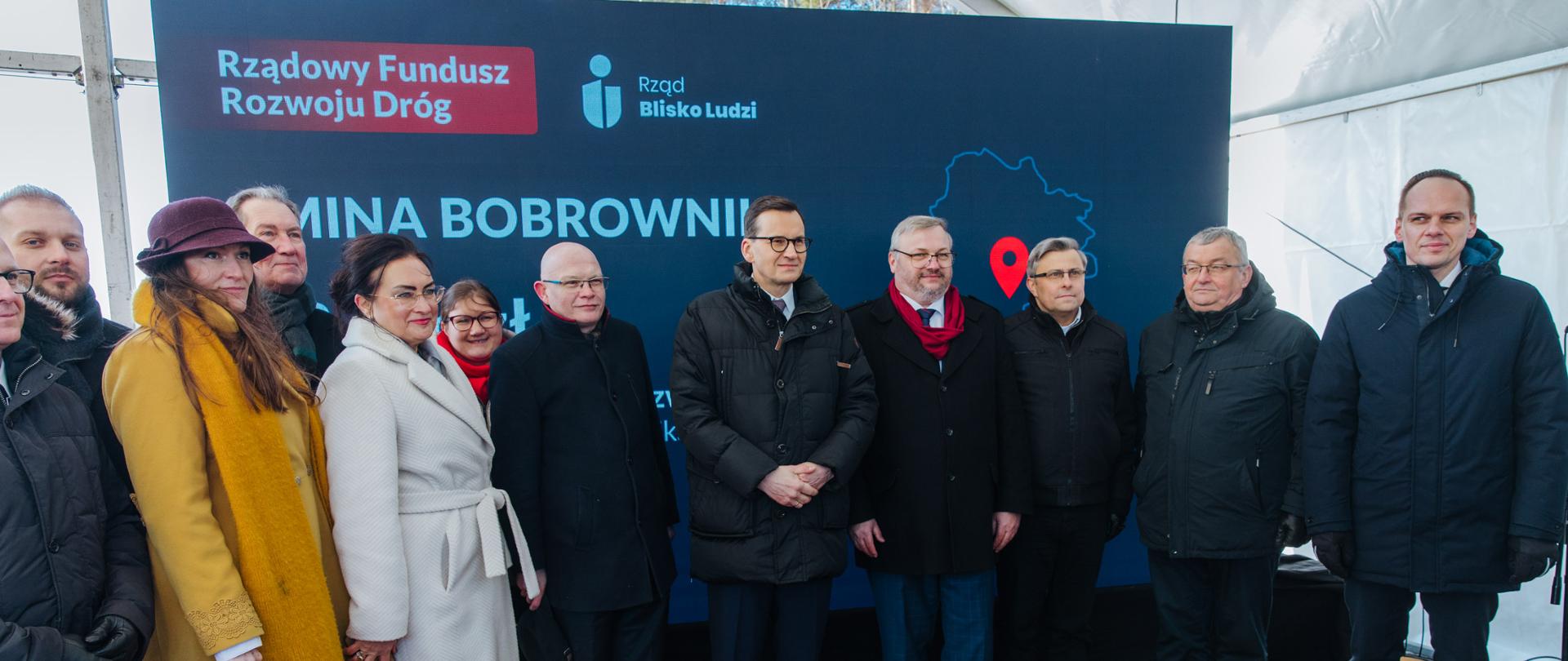 Premier Mateusz Morawiecki podczas ogłoszenia Rządowego Funduszu Rozwoju Dróg.