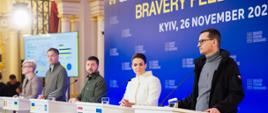 Premier Mateusz Morawiecki i prezydent Ukrainy Wołodymyr Zełenski podczas konferencji prasowej Grain from Ukraine w Kijowie.